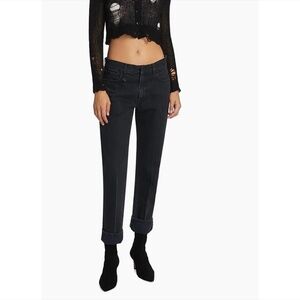 R13 Cuffed Romeo Onyx Jeans Sz 26